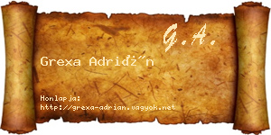 Grexa Adrián névjegykártya